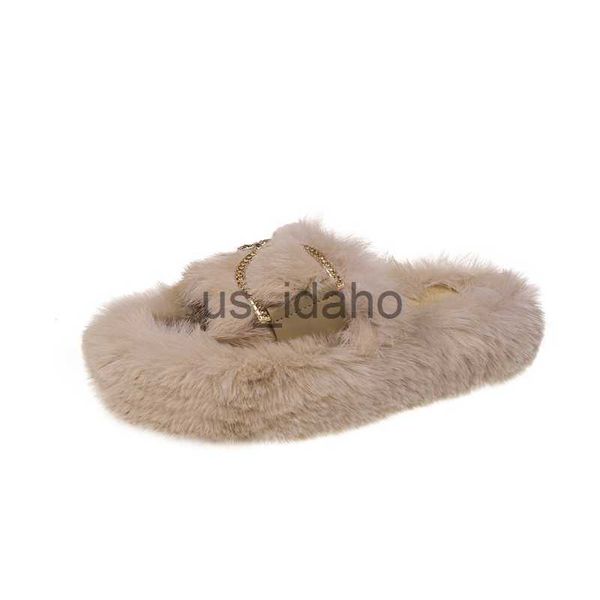 Pantofole da donna pantofole pelliccia inverno scarpe pelose spedizioni gratuite di casa interno sabot infraccifuggi alla moda 2023 chic elegante donna j230818