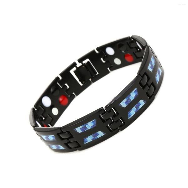 Braccialetti Link Bracciale a doppia fila braccialetto europeo e americano Adesivo in fibra di carbonio maschile per uomini per uomini Regalo per il corpo del corpo