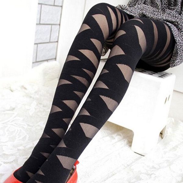 Donne calzini sexy goth rocker croce bandage cinghies lady calze calze cavi calze ad alto elastico design vintage