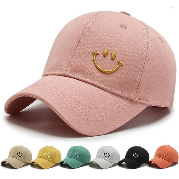 Ball Caps Arrival Baseball Cap Smile ricami Uomini Donne Outdoor Snapback Hip Hop Ins Fashion Summer Sun Cappelli Gorras Ep0217