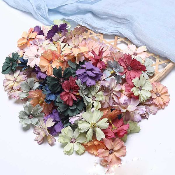 Декоративные цветы венки 45 мм искусственные шелковые головы цветочки для свадебных украшений.