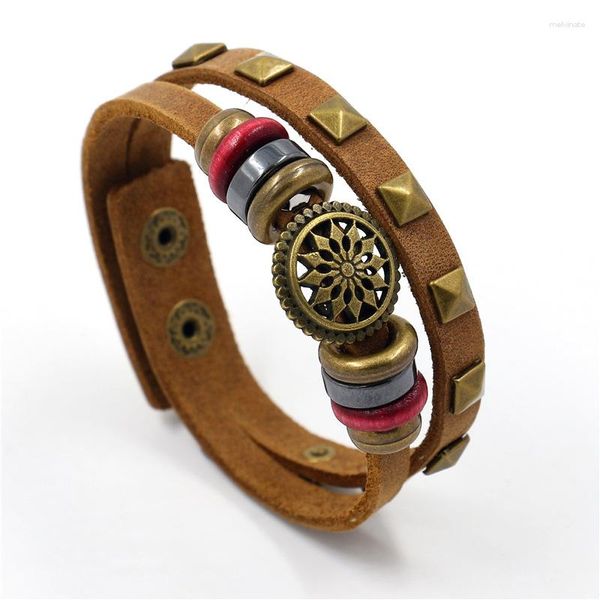 Очарование браслетов винтажное стиль браслет для коврика мужская мода Универсальная подсолнечная застежка.