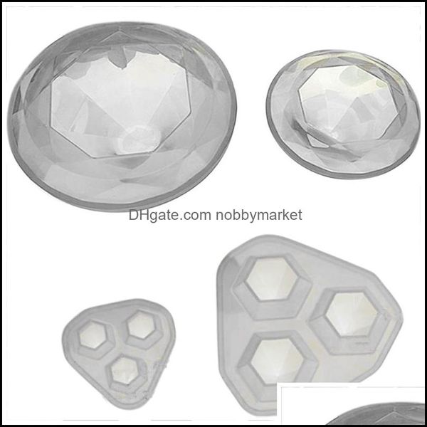 Altri stampi liquidi per fiore secchi trasparenti a diamante da 4 pezzi per la preparazione di utensili a ciondolo a mano a mano