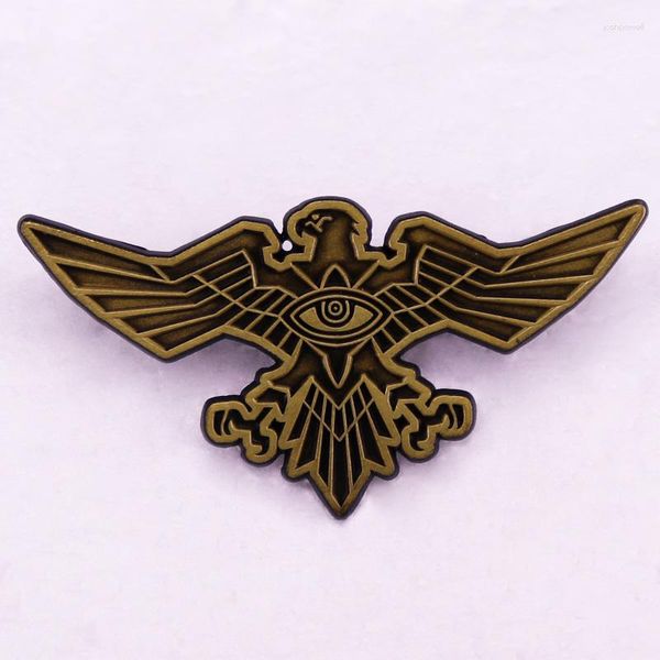 Broşlar Vintage Eagle Göz Emaye Pimi Rozeti Broş Mücevher Sırt Çantası Dekorasyon