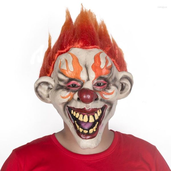 FESTIPES DE FEÇA DO JESTE DE FLAME Máscara de Halloween Halloween Cosplay Cosplay Props Scary Funny Plown Masks