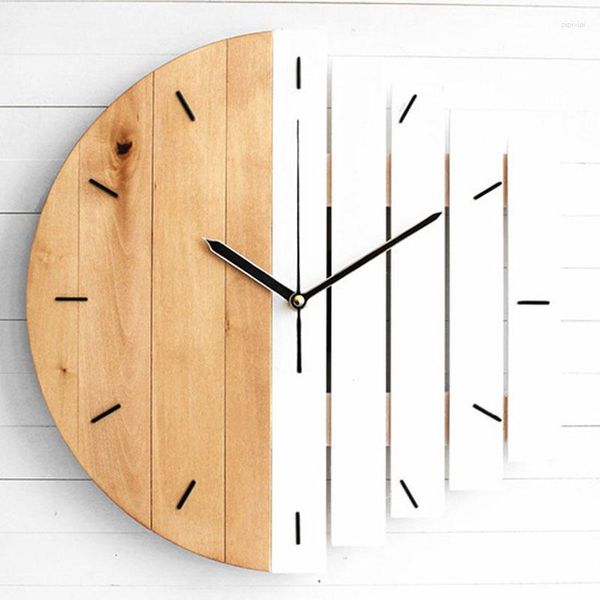 Orologi da parete orologio in legno design moderno design vintage rustico silenzioso orologio art orologio per la casa decorazioni per reloj de conted
