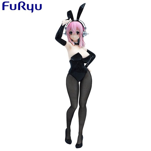 Action Toy Figuren QWIOOE Original Original Furyu 28cm Super Sonico Anime Actionfigur PVC Toys Kollektion Figuren für Freunde Geschenke 230818