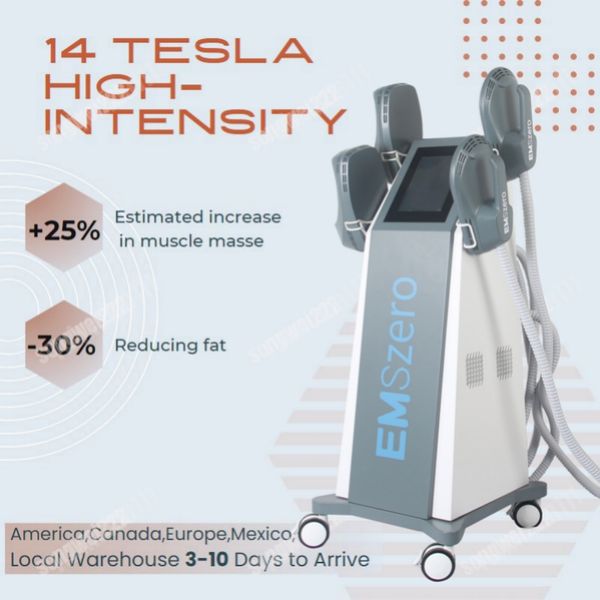 14 Tesla Emszeno Alta Intensidade Músculo de Slimming em escultura na forma de edifício neo Hi-EMT Corporal escultura Reduzindo a máquina de gordura nova