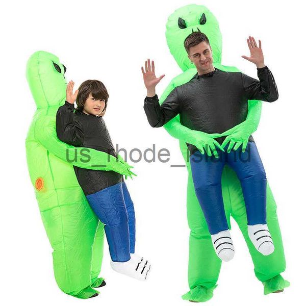 Cosplay adulto alienígena traje inflável crianças festa cosplay traje engraçado terno anime fantasia vestido traje de halloween l231018