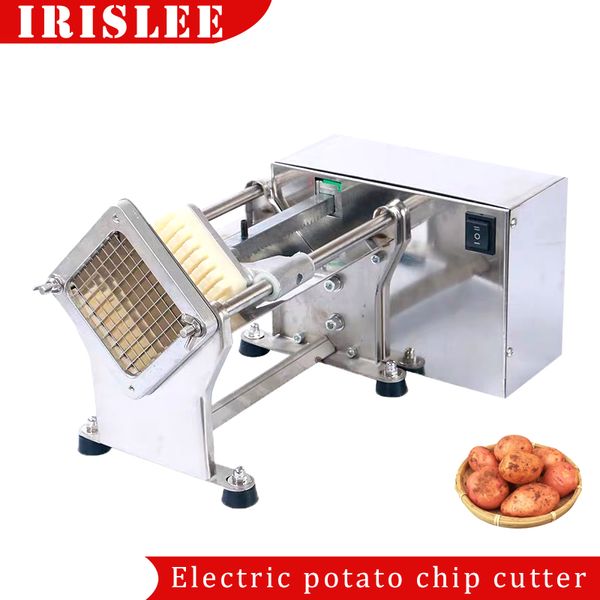 Cuttador de batatas fritas elétricas comerciais Cuttador de aço inoxidável batata