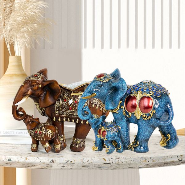 Oggetti decorativi Figurine Prodotti creativi Elefante Resina smalto Decorazione Crafts Home Office Cinese Office TV Office Office Statua Animal Statua Scultura 230817