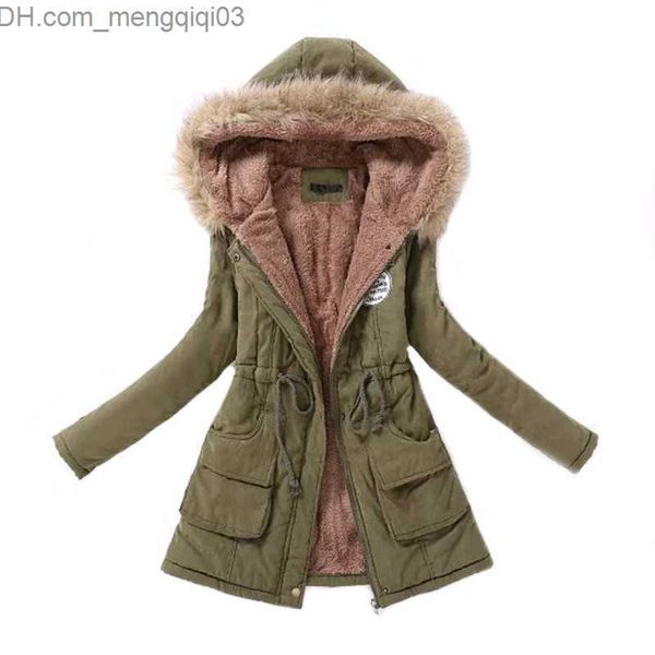 Women Down Parkas Parkas Parka Casual Outwear Autumn Inverno Militar casaco com capuz Jaqueta de inverno Mulheres de pele casacos femininos Jaquetas de inverno e casacos CJ191213 Z230818