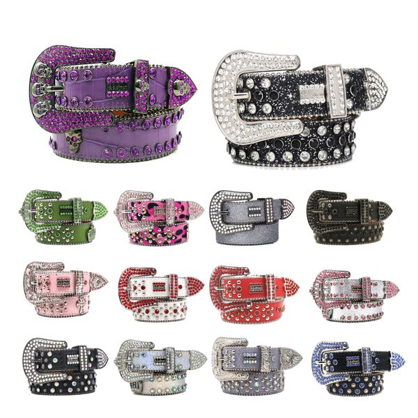 Domande a 18 dimensioni Domande di alta qualità della cintura di strass BB Business Designer per Man Gym Studded Lady Bling Crystal Fashion Belts in pelle Cintura casual con fibbia calda