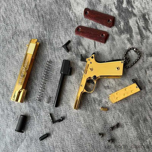 Articoli novità giocattoli anti-stress mini pistola pistola giocattoli in miniatura Torchia in lega full shell non può sparare regalo R230818