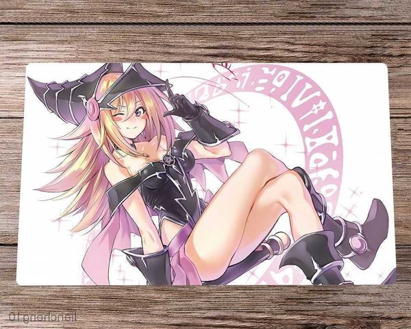 Mouse pads polso yugioh mago scuro ragazza tappetino tappetino tappetino mat mat anime pad tampone tampone in gomma pad 60x35cm R230818