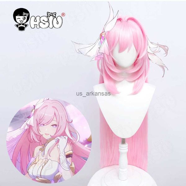 Parrucche sintetiche Elysia Cosplay Wig Fibra Game parrucca sintetica Honkai Impact 3 Cosplay Hsiu Pink Long Hair+Wig Cap HKD230818
