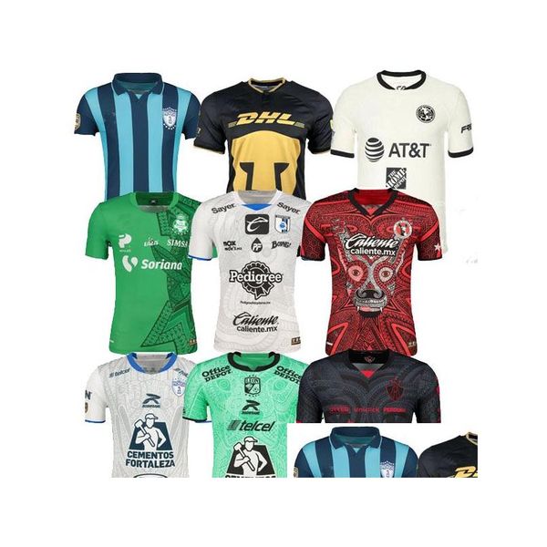 YOGA ROUTA 2023 Pachuca Club Atlas America Soccer Jerseys C.F. Monterrey Unam Leon Queretaro Santos Laguna Xolos Tijuana Terceiro Dhc5t