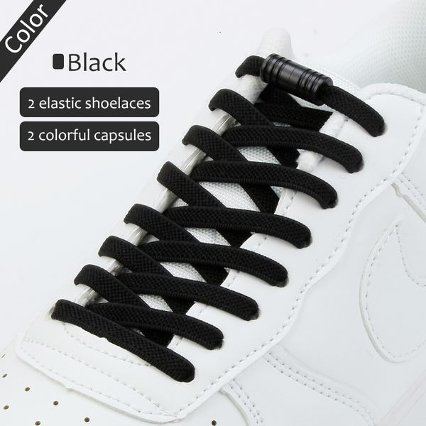 Schuhteile Accessoires Metall Lock Elastic Shoelaces Keine Krawattenschnürsenkel für Kinder und Erwachsene Faulen und Größe passt zu allen Schuhen 230817