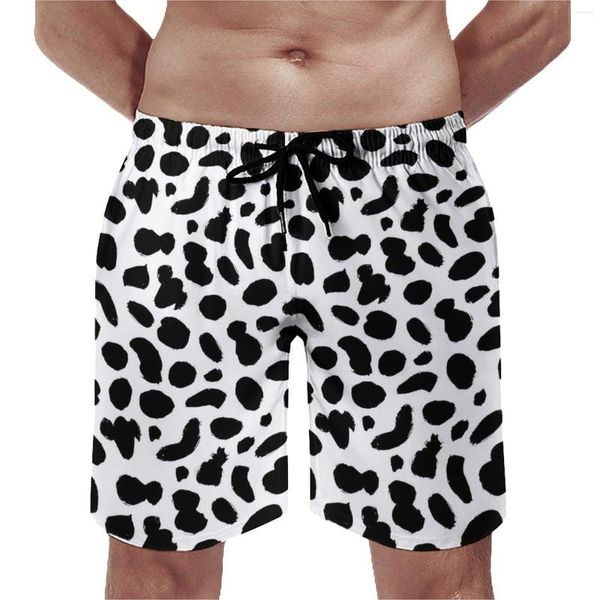 Shorts maschile Dalmatian Print Gym Black Spot Black Man Casual Beach Sports Awear Trunks Quick Dry Birthday Regalo di compleanno