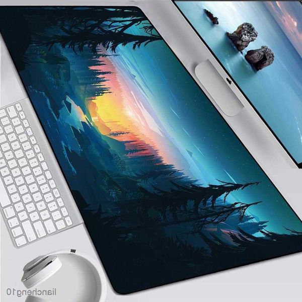 Maus -Pads Handgelenk 90x40 22x18 cm Mousepad für Deep Forest Laptop Mousepad Gaming Maus -Pad Großkante Tastatur kleine Schreibtischmatte R230818