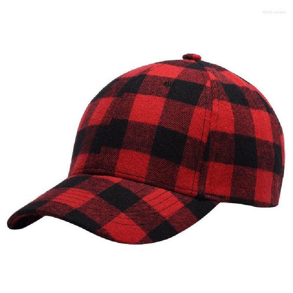 Ball Caps Baseball Cap Женщины мужчины хлопковые клетки Snapback Streetwear Hiphop Sport