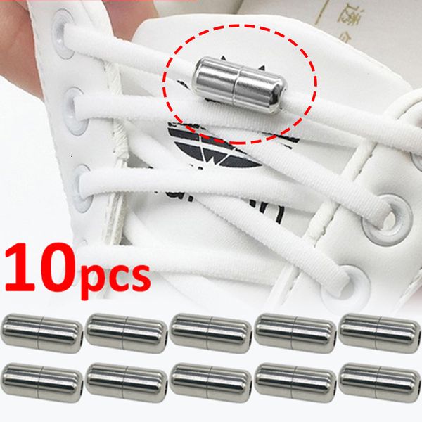 Acessórios para peças de sapatos Shoes de fivelas semicírculos sem fivela de gravata conector para sapatos Shoakers Shoelace Laces Quick Capsule Metal Ties Lock 230817