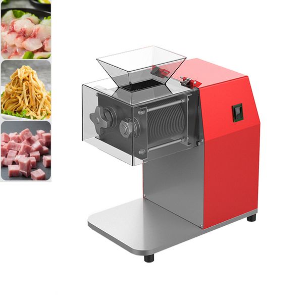 Máquina de cortador de carne comercial Máquina de carne elétrica Flicer de aço inoxidável Máquina de corte vegetal de couve de aço 1100W