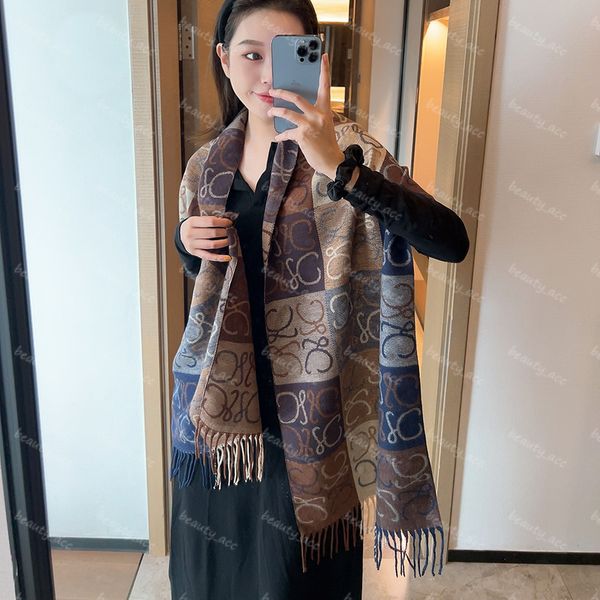 Marke Jacquard Designer Schal Pashmina Für frauen Warme Schals Mode Klassische Imitieren Kaschmir Wolle Lange Schal Wrap Herren Schals beanie 2023