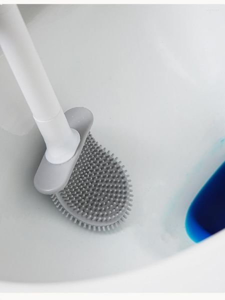 Accessorio per bagno set water spazzola per lavaggio silicone appeso con manico lungo bagno flessibile per asciugatura rapida Accessori