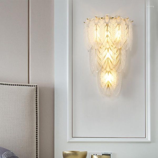 Lâmpada de parede American Luxury Charge Crystal Living Battery Sconce Lighture