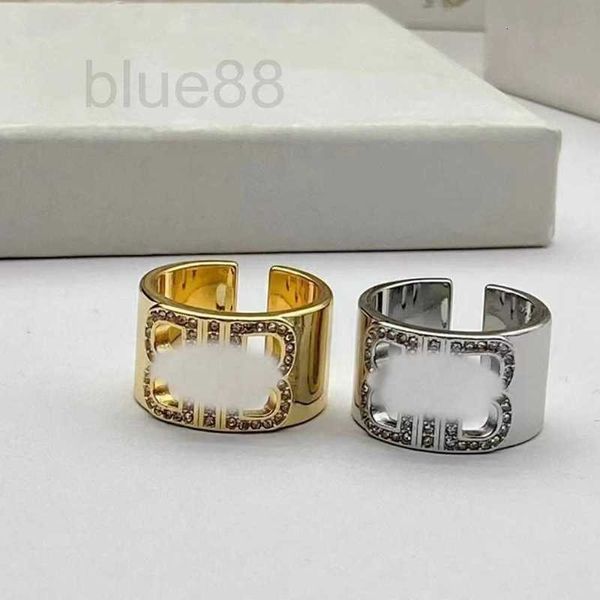 Bandringe Designer 2023 B Buchstaben Strass verstellbarer offener Ring, Ba Jia Messing Material, kleines Designpaarstil UPMD