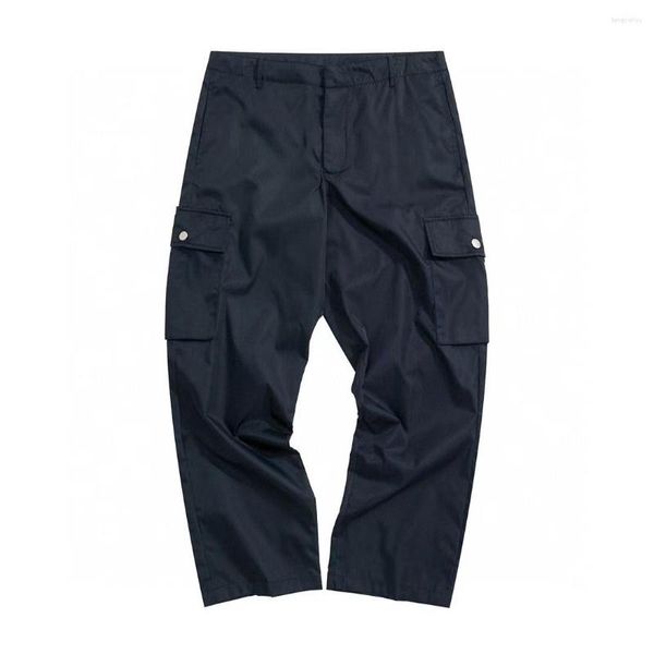 Calça masculina 2023 calças de outono de molho de bolso de bolso macacão de moda de alta qualidade