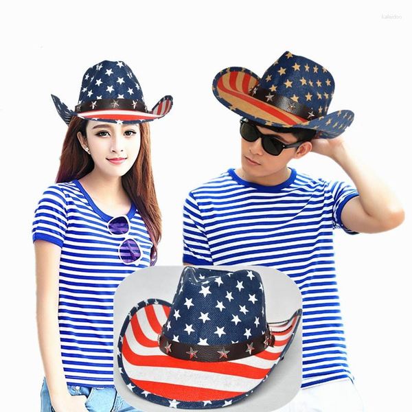 Berets American Flag Western Panama Cowboy Hat Sailor