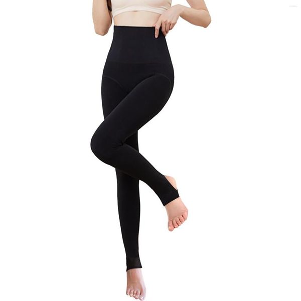 Leggings per donne per le donne Controllo della pancia calda Step a piedi Pants Pants High Waist Fish Wedone integrato 360G