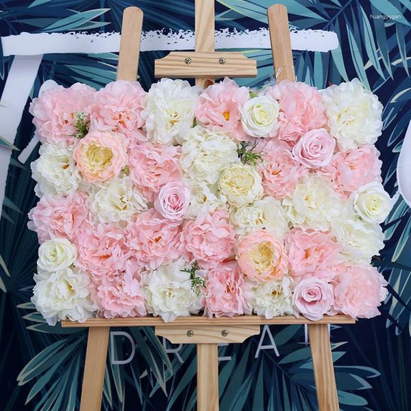 Dekoratif Çiçekler 10 PCS/LOT Düğün Yapay Gül İpek Hydrangea Şakayık Sahnesi Dekorasyon Çiçek Duvar Ziyeli 40x60cm