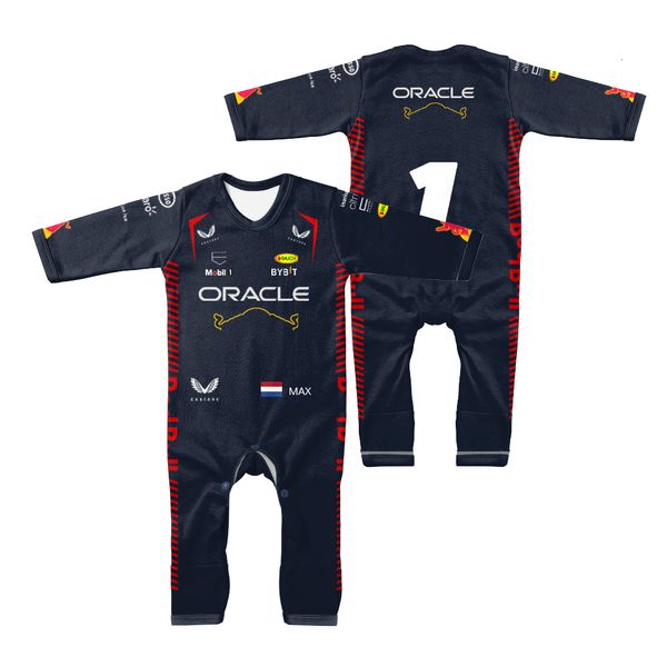 Rompers Racing Competition Outdoor Extrem Sport Red Animal Team Bull Baby Jumpsuit 3-24M Gewinner Fans Bebe Creeper 230817