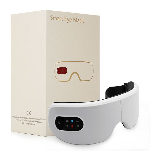 Массажер для глаз Bluetooth Electric Eye Massager Vibration Heating облегчить усталость Удаление темного круга, спей, маска, массаж глаз, 230817