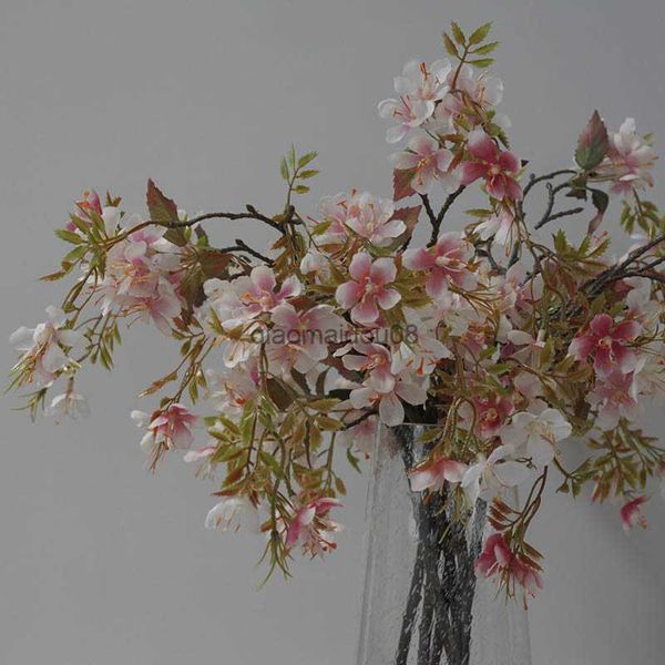 Dekorative Blumen Kränze schöne Begonia Blumen Zweig Seiden Künstliche Blumen für Heimtisch Herbst Dekoration Einkaufszentrum Hochzeitsfoto Requisiten HKD230818