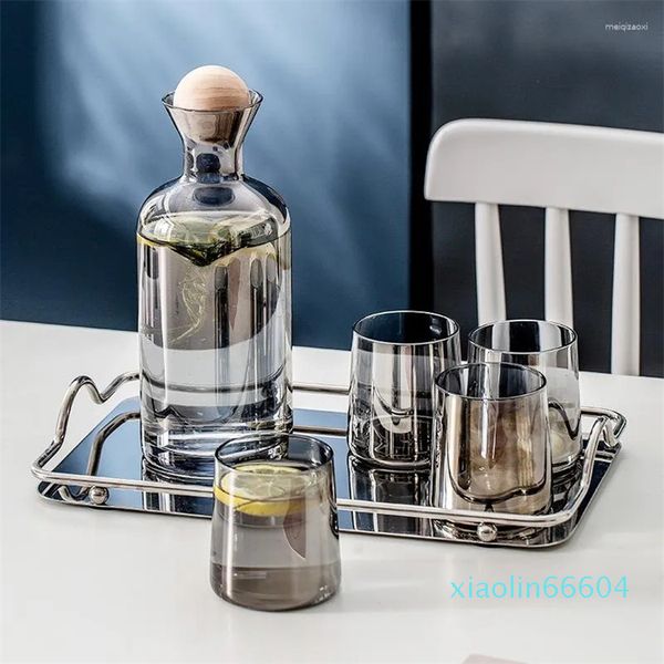 Weingläser Glas Set Wasserbecher Ein komplett hitzebeständiger Blütentee-Saftkessel kreativ