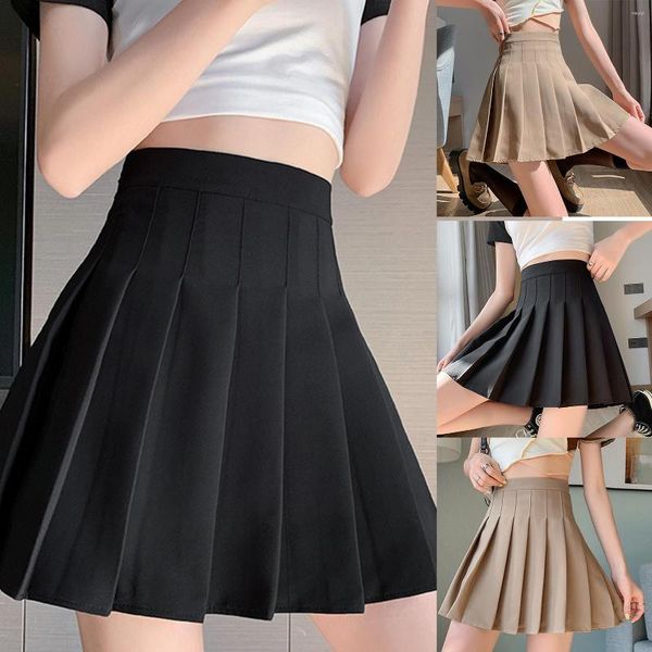 Юбки женская юбка шорты с высокой талией Студент черная мода для женской одежды танцевать мини-девочки