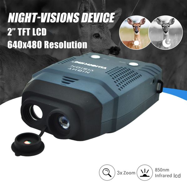 Visionkking 3x Digital Infrared Digital Monocular Night Vision Ambito per la caccia agli occhiali monoculari Monocular Fit Video/Foto con scheda SD