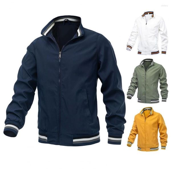 Jackets masculinos Moda Men Windbreaker Casual para casaco esportivo à prova d'água ao ar livre Hombre de bombardeiro de primavera