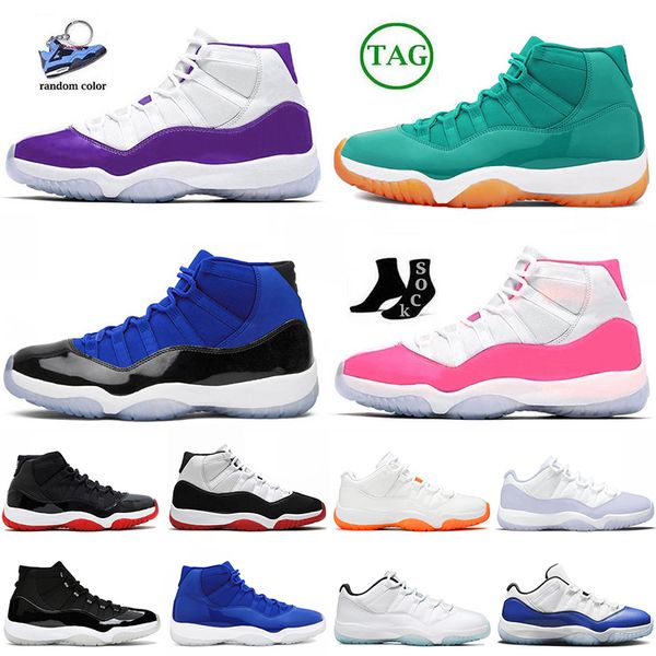 11 Jumpman OG 11s Basquete Sapatos Cement Cool Cherry Crega DMP Gamma Snakeskin 72-10 25º aniversário Concord criou Pantone Men Momen's Designer Sneakers Tamanho Eu36-47