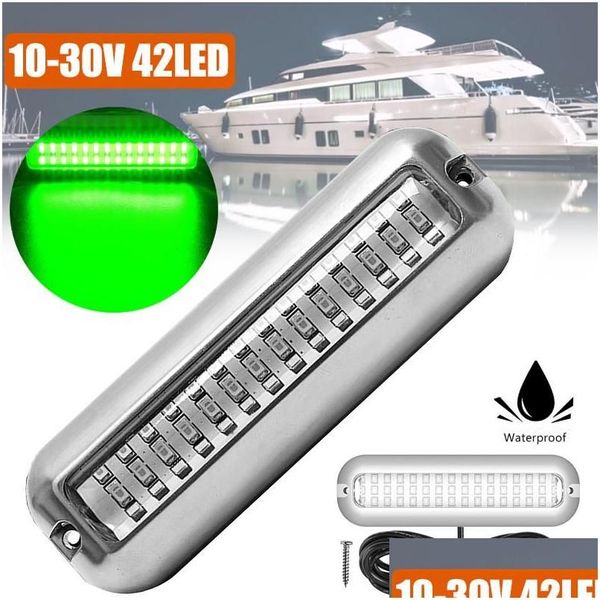 ATV-Teile Inch Yacht Unterwasserlicht 42 LED-Navigation für Boot Heck Anker 10-30 V Marine Segelsignal Lightatv Drop Lieferung Mo Dhhnk