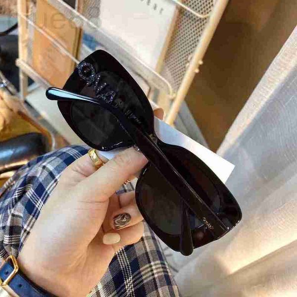 Sonnenbrille Designerplatte polarisiert für Frauen 5422 Korean Edition Fashion Diamond Mirror Leg Box UV -Schutz 0flb