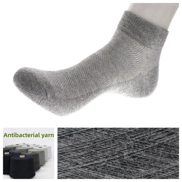 Herrensocken aus Silberfaser, geruchshemmend, antibakteriell, feuchtigkeitstransportierend, für 6 Paar