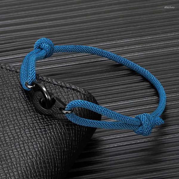 Braccialetti di fascino mkendn bracciale manetta in acciaio inossidabile nero sul cavo per donne uomini fatti a mano Coppia di gioielli Manottes Gijoux regalo