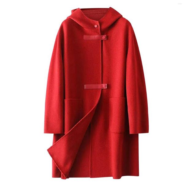 Frauen Trench Coats Frauen Long Kapuze -Jacke Herbst Slim Outwear Womens for Woman Lagen