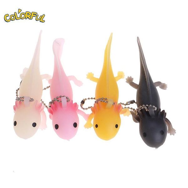 Decompressão Toy Funny Keychain Antistress Soft Fish Giant Salamande Stress Toy Squeeze Plank Joga Toys For Girl Gag Gifts Brinquedo 230818