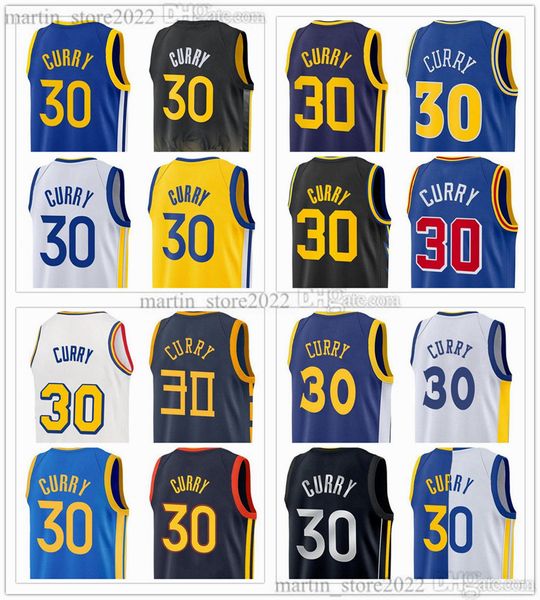 Stephen Curry Maglie da basket 30 Curry Uomo Donna Gioventù